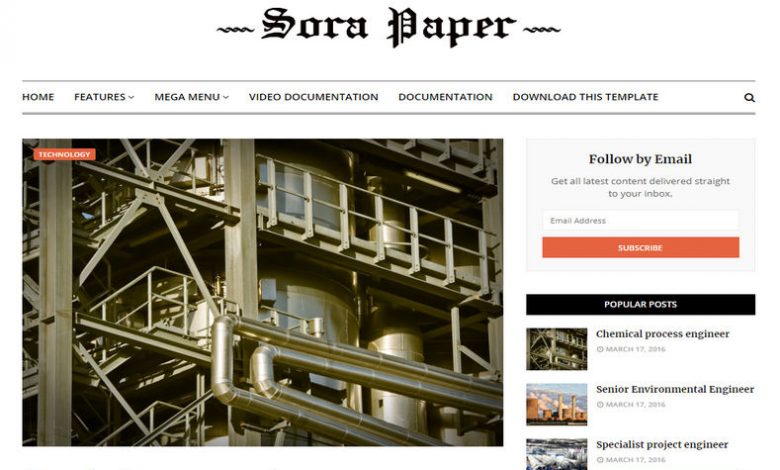 Sora Papper Blogger Teması