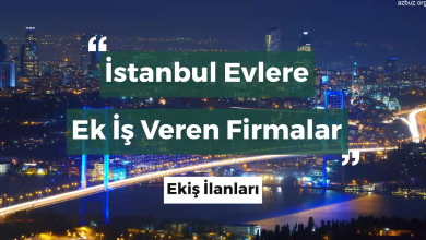 İstanbul Evlere Ek İş Veren Firmalar – Ekiş İlanları 2020