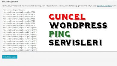 Wordpress Güncel Ping Servisleri Güncel Listesi 8